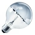 Sylvania 15638 40 WATT Decor Chrome Top Globe Bulb Clear Finish, Single