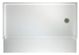 Swanstone FBF-3060R-010 Veritek 60-Inch by 30-Inch by 4-5/16-Inch Barrier Free Shower Floor With Right Hand Drain, White Finish