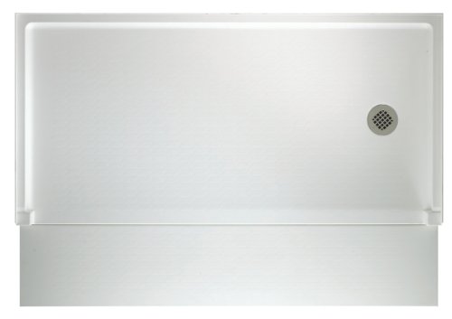 Swanstone FBF-3060R-010 Veritek 60-Inch by 30-Inch by 4-5/16-Inch Barrier Free Shower Floor With Right Hand Drain, White Finish