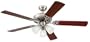 Westinghouse 7867865 Vintage 52 Inch Ceiling Fan, Brushed Nickel Finish