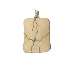 Dolomite Pendant 09 Wire Wrap Silver White Stone Wavy Rectangle 2