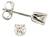 Classical 14 ct White Gold Ladies Diamond Stud Earrings Brilliant Cut 0.25 Carat JK-I2 3mm*3mm