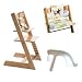 Stokke Tripp Trapp High Chair, Cushion, and Baby Rail - Natural with Tales Cushion