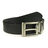 Nickel Free Clamp on Buckle One-Size-Fits-All Bonded Leather Belt Size: One-size-fits-all Color: Black