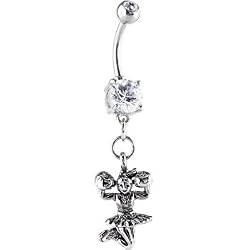 Crystalline Double Gem Cheering Chearleader Belly Ring