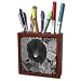 Rebecca Anne Grant Photography Flowers - Morning Glory Black And White - Tile Pen Holders-5 inch tile pen holder
