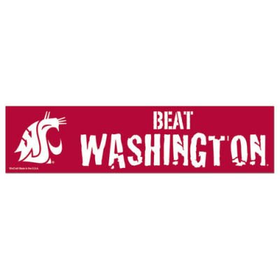 WASHINGTON STATE COUGARS OFFICIAL LOGO BUMPER STICKER