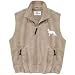 Men's Lined German Shepherd White Fleece Vest