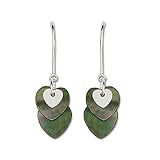 Boucles d'Oreilles Pendants - AMW014G - Argent 925/1000 - 0,38 Gr - Coeurs - Nacre Grisepar Bijoux pour tous