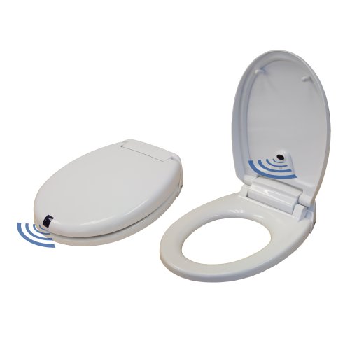 iTouchless White Round Touch Free Sensor Controlled Automatic Toilet Seat EvaBirchLtBm