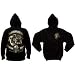 80333 BLACK INK USMC BULLDOG 2-SIDED HOODED PULLOVER SWEATSHIRT-MEDIUM (LARGE)