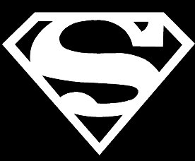  Superman Decal Sticker 18" x 14" White (with 2 bonus 5" Tall Superman Decal)