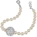 Ileana Creations White Glass Pearl and Swarovski Bracelet