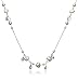 Sterling Silver, Freshwater Pearl, and Cubic Zirconia Necklace, 30