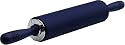 Fiesta Products Traditional Rubber Handles Sil-pin Silicone Rolling Pin, Navy Blue