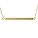 Spinningdaisy Handcrafted Brushed Metal Abstract Bar Necklace Gold