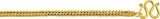 24K Gold Herringbone Curb Chain, 3.8mm wide