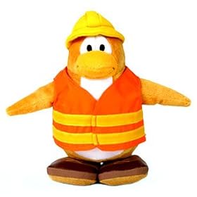 Disney Club Penguin Limited Edition 6.5 Inch Plush Series 1 Construction Worker