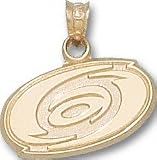 Carolina Hurricanes Solid 14K Gold Logo 5/8'' Pendant
