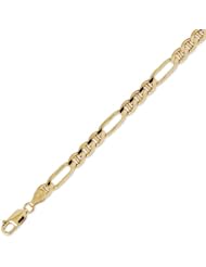 14k Italy Yellow Gold 6mm Ficonucci Link Chain Bracelet 8" Inches