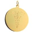 Pendentif en or jaune 375/1000 repr�sentant alarme m�dicale