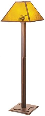 Steel Partners Lighting 150-MB MISSION Floor Lamp with Amber Mica Lens, Mountain Brown Finish