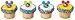 Mickey Mouse and Minnie Mouse Cupcake Rings 12 Pack