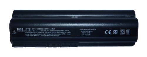 Thor Identify Replacement 12 Cell 10.8v 8800mah Battery Tamp stop for Hp Pavilion Pc Laptop Computer G60-442om G60-443cl G60-443nr G60-444dx G60-445dx G60-447cl G60-453nr G60-458dx G60-468ca G60-471nr G60-501nr G60-506us