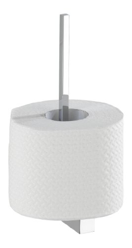 Wenko 17975100 Toilettenpapier-Ersatzrollenhalter San Remo Power-Loc - Befestigen ohne Bohren, Chrom rostfrei, 5 x 23.5 x 11 cm