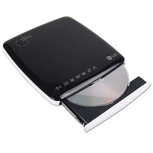 LG GSA-E50L Slim 8x DVD±RW DL USB 2.0 Powered External Drive w/LightScribe (Black/White)