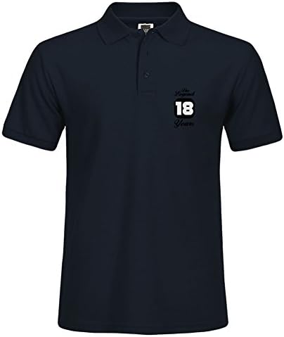 New Men Stylish Short Sleeve Navy Casual Polo Shirt Xxx-large T-shirts Tee Tops 18 Eighteenth Birthday: The Legend 18 Years