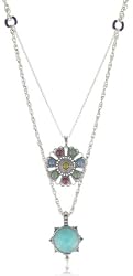 Lucky Brand Indian Double Drop Necklace, 20"