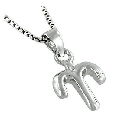Sterling Silver Aries Zodiac Symbol Pendant