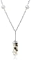Sterling Silver "Y" Necklace with Smoky Quartz, Clear Quartz and White Freshwater Cultured Pearls (4-10mm)