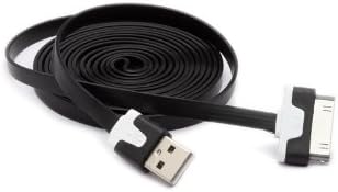 Fair Accessory® 10 Feet 3M Long Flat 30 Pin USB Data Sync Charger Cable Cord for iPad 1 2 3 iPhone 4S 4 4G 3GS 3G 3 iPod Touch (Black)