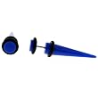 Acrylic Neon Blue Fake Taper - 16g Ear Wire - 8mm Fake Part - Sold as a Pair