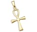 14k Yellow Gold Cross Crucifix Charm Pendant Ankh New