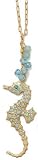 31Mr1jxa4iL. SL160  Catherine Popesco 14K Gold Plated Swarovski Crystal Seahorse Pendant Necklace