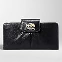 AUTHENTIC COACH MADISON LEATHER CHECKBOOK WALLET 41976 (Black/Gold)