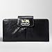 AUTHENTIC COACH MADISON LEATHER CHECKBOOK WALLET 41976 (Black/Gold)