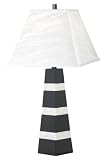 Kenroy Homes Pearl Table Lamp with Black and Shell Accent Finish with a White Crinkle Shade