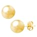 Gorgeous 14k Yellow Gold 8 Mm Ball Earrings