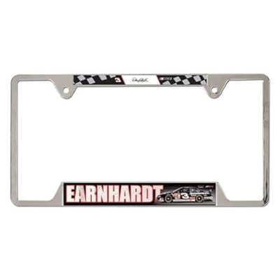 Dale Earnhardt Sr. Official NASCAR 12 inch x 6 inch Metal License Plate Frame by Wincraft