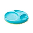 Boon Saucer Slip Resistant Plate, Blue and Green