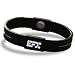 EFX Silicone Sport Wristband - 8 In. Black & White