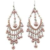 Sterling Silver Simulated Pink Pearl Chandelier Hanging Earrings 31MrWKDHnQL. SL160 Sterling Silver Simulated Pink Pearl Chandelier Hanging Earrings