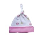Chuckleberries "Pink Flowers" Preemie Knotted Cap