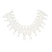 Embroidered Neckline Floral Lace Collar Venise Sewing Applique Trimmings - White, 25cmx10cm