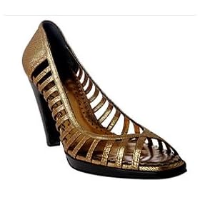 BCBG Max Azria Mustas Penta Le Gold Heel Sandals
