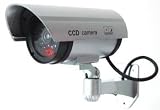 iClever� Waterproof Imitation Fake / Dummy Security CCTV Outdoor /Indoor Camera With Flashing LED Light (Silver)